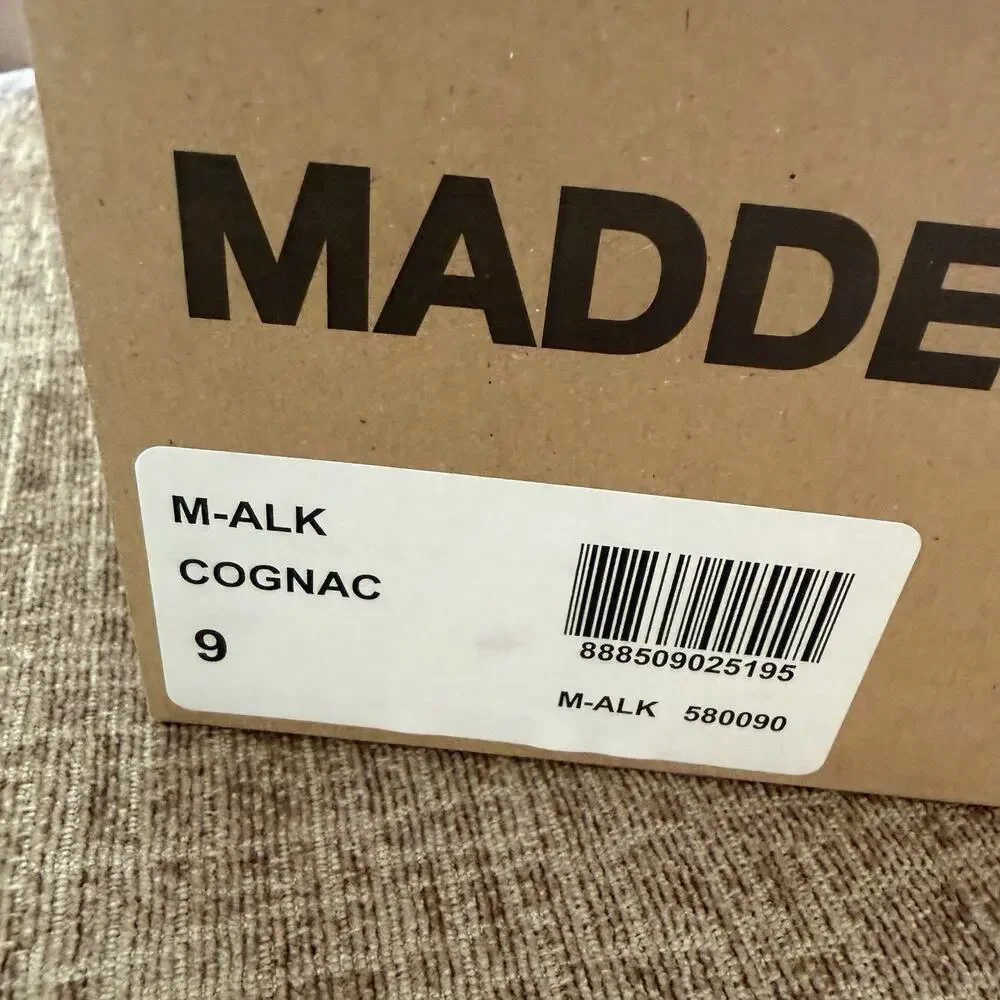 Madden Classic Men's Oxford Shoes Size 9 M-ALK Cognac Dress Perforated Toe w/Box